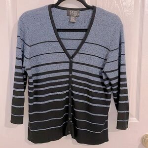 City Silk Navy Cardigan,Size XL